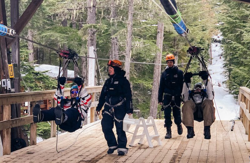Hasler Homes took there employees up to Whistler to go ziplining