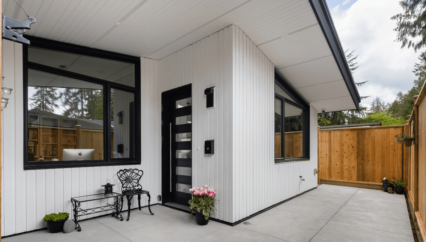 Twenty-Two coach house exterior entrance in North Vancouver