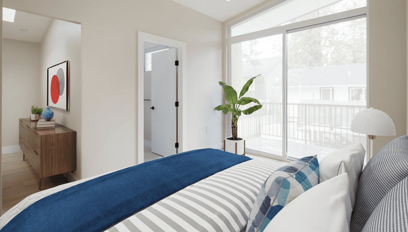 Twenty-Two laneway house bedroom by Hasler Homes