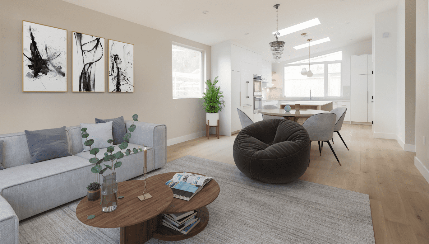 Twenty-Two laneway house great room built by Hasler Homes