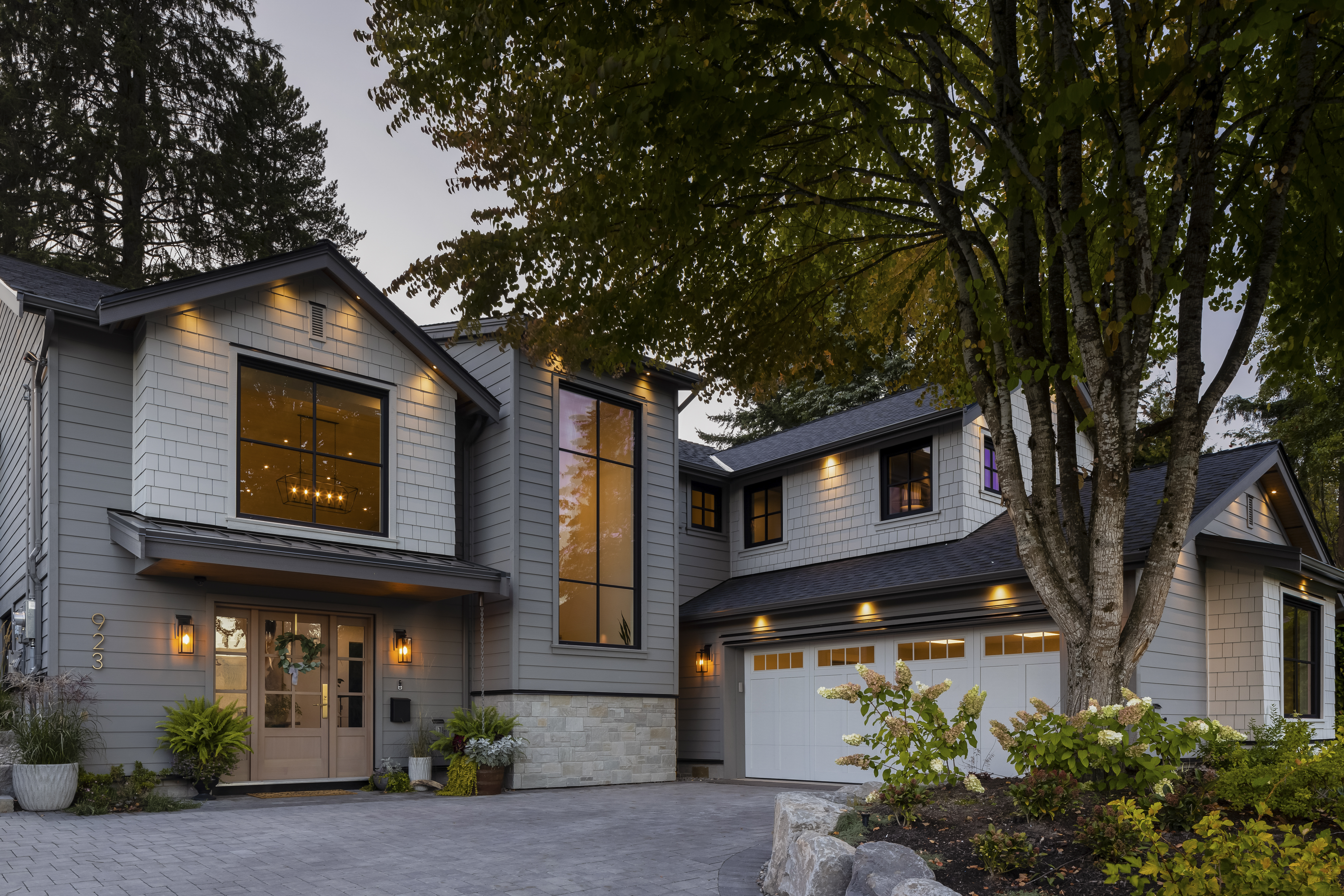 Katsura - front exterior after home renovation, highlighting the results homeowners can expect when they choose to build a new house or renovate