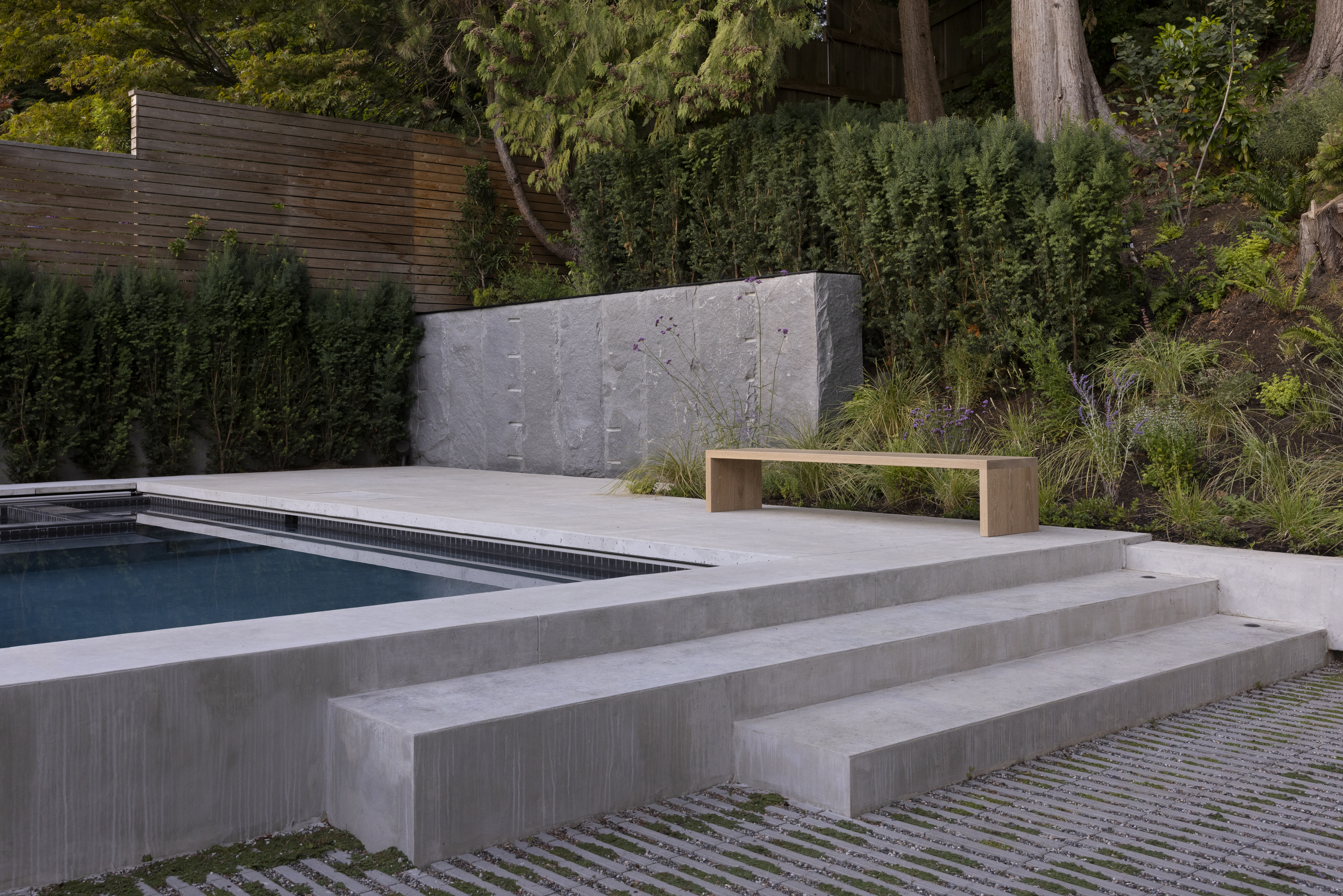 Pool at Japandia, a custom home built by high-end custom home builder Hasler Homes