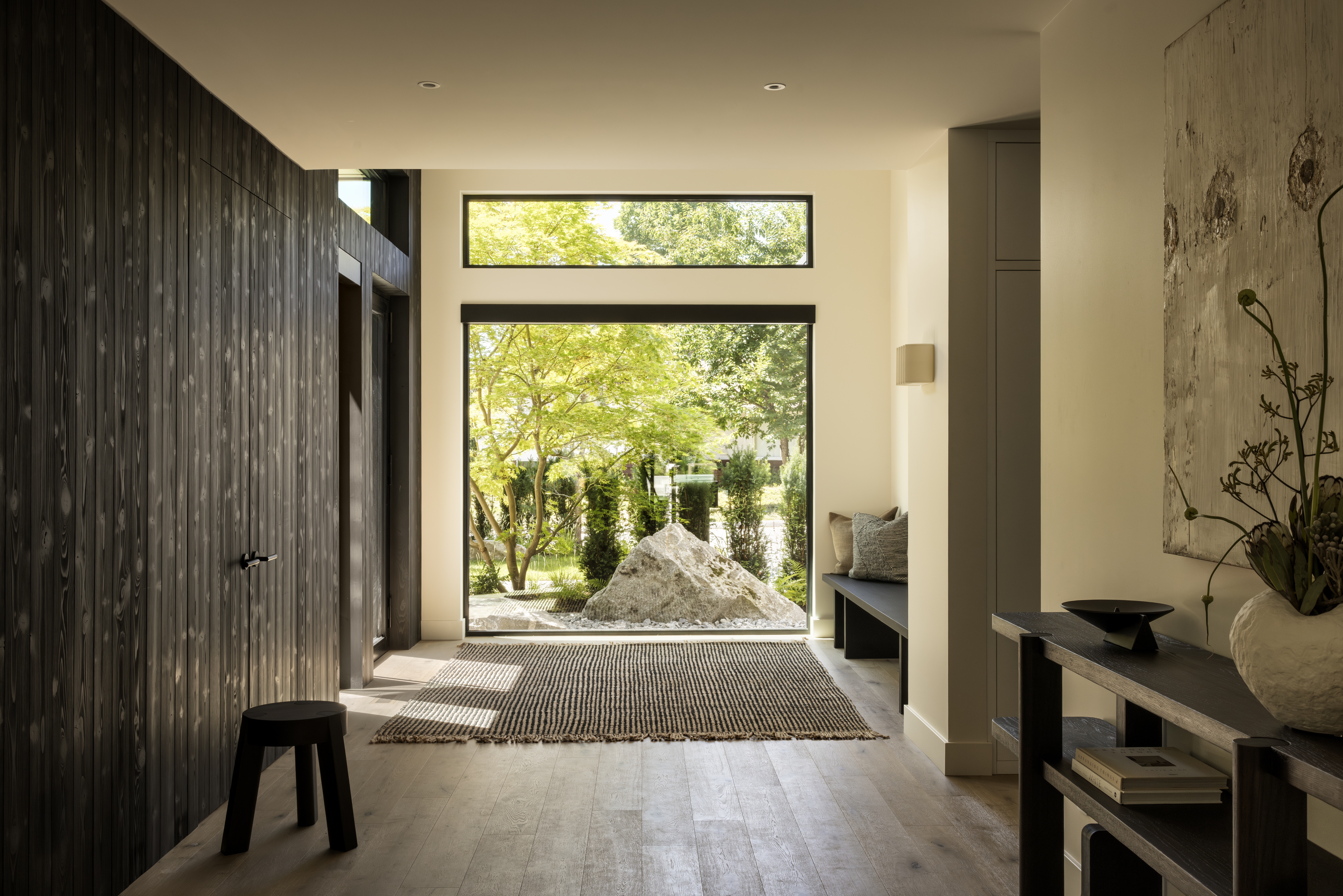 Front entrance and landscaping at Japandia home in North Vancouver